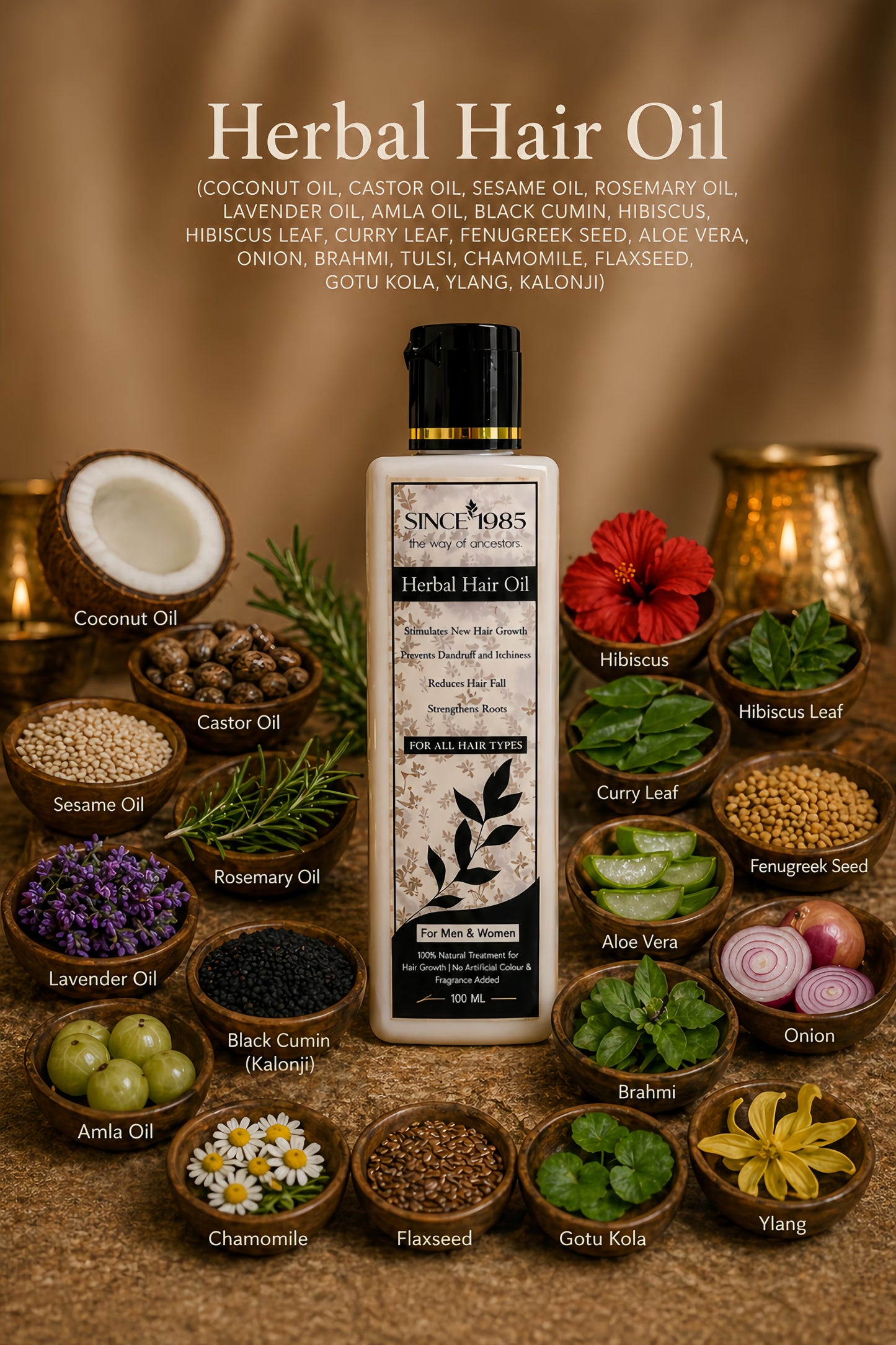SINCE 1985 Herbal Hair Oil | 100%Natural |Crafted with Tradition, Perfected for Your Hair