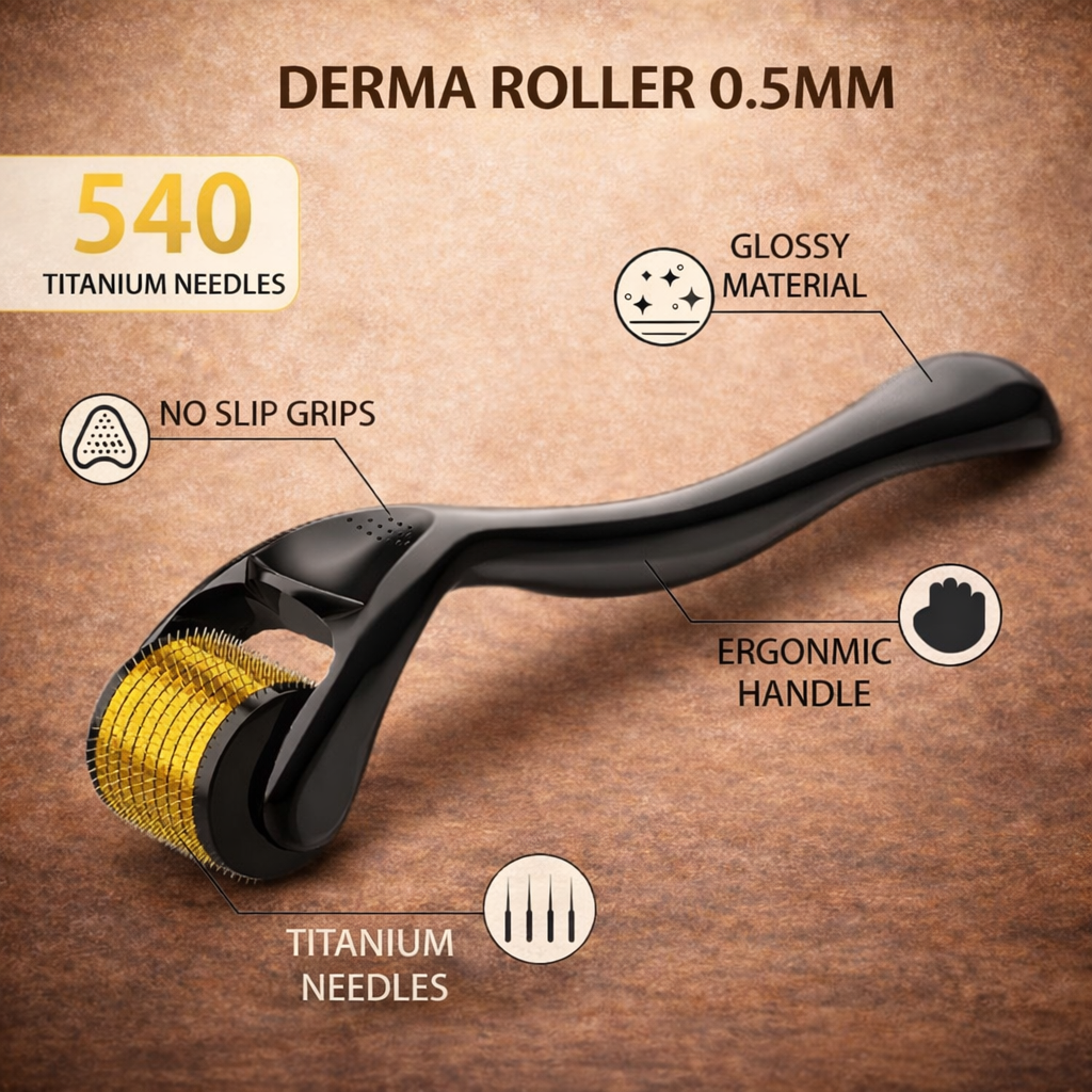 Hair Growth Stimulating Microneedle Roller(Derma Roller)0.5mm