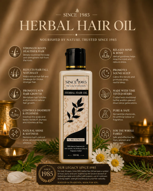 SINCE 1985 Herbal Hair Oil | 100%Natural |Crafted with Tradition, Perfected for Your Hair